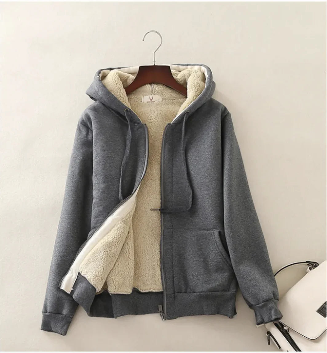 Suéter de lana gruesa de terciopelo para mujer, otoño e invierno